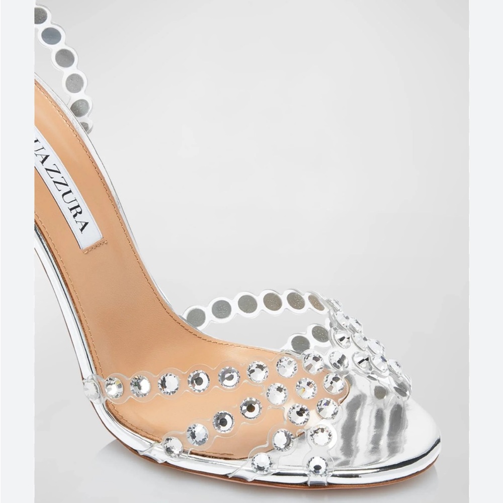 Gorgeous!!! Aquazurra Tequila Plexi Sandal. Size 40. Only worn once.